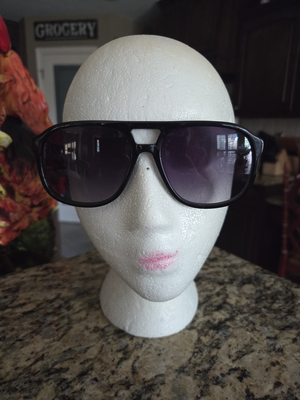 Kurt Geiger Unisex Black Gradient Lens Aviator Sunglasses